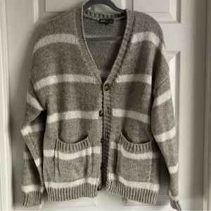 ASOS cardigan in gray stripe
